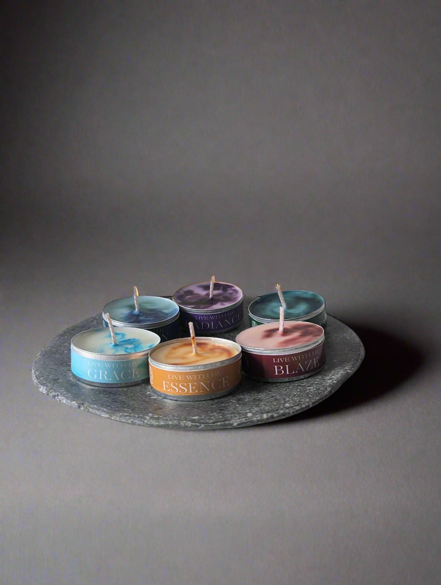 Set of 6 tealight candles in assorted signature scents